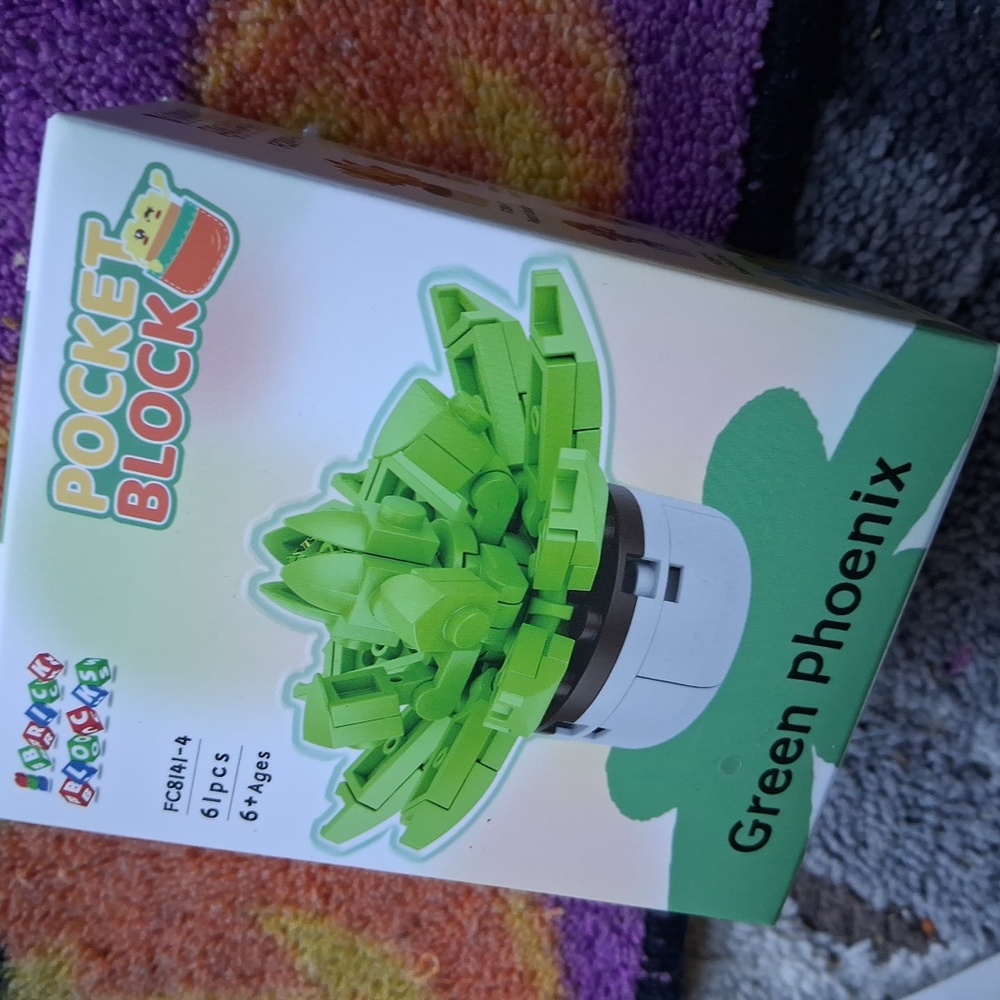 Succulent Flower Building Set, Green Phoenix Potted Plant